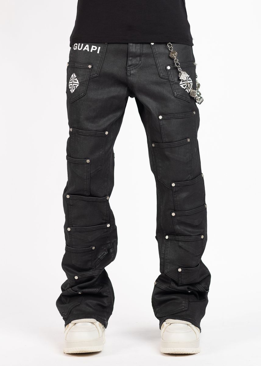 Obsidian Black Dice Flared Denim (ft) Soltanto Japan