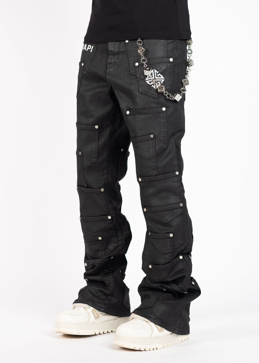 Obsidian Black Dice Flared Denim (ft) Soltanto Japan