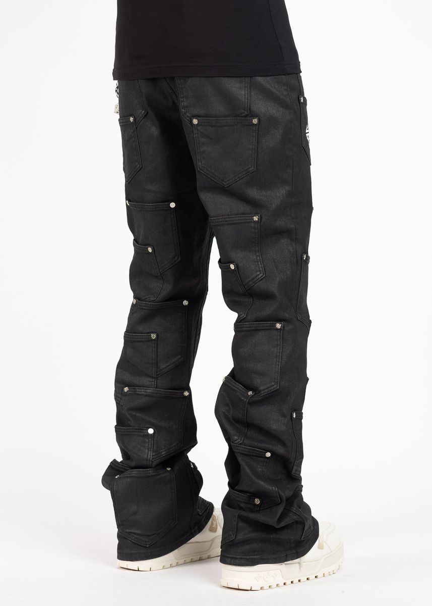 Obsidian Black Dice Flared Denim (ft) Soltanto Japan