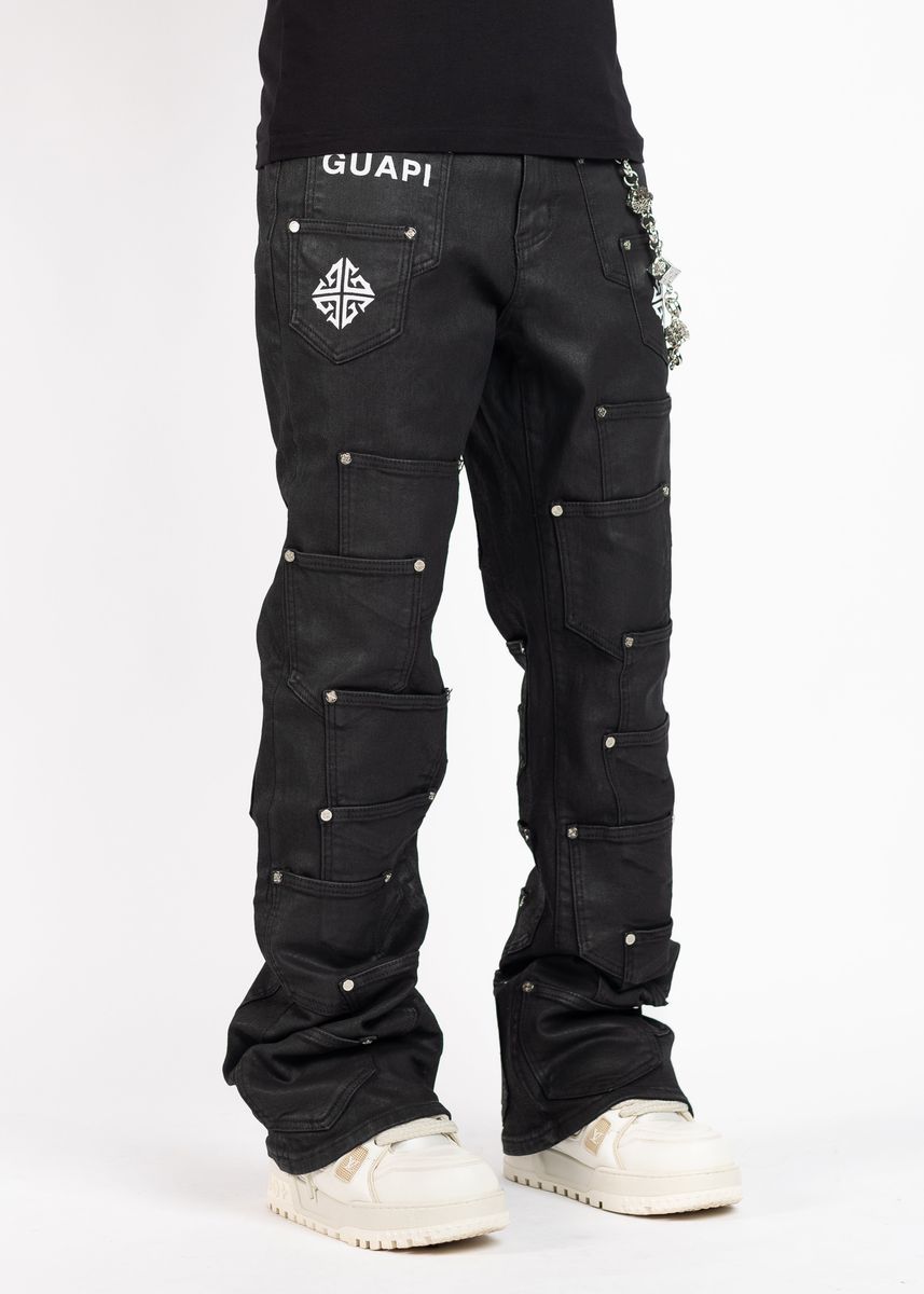 Obsidian Black Dice Flared Denim (ft) Soltanto Japan