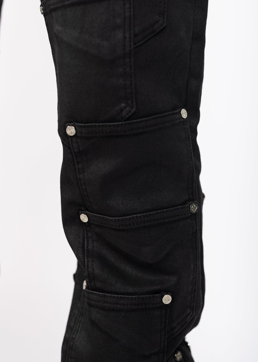 Obsidian Black Dice Flared Denim (ft) Soltanto Japan