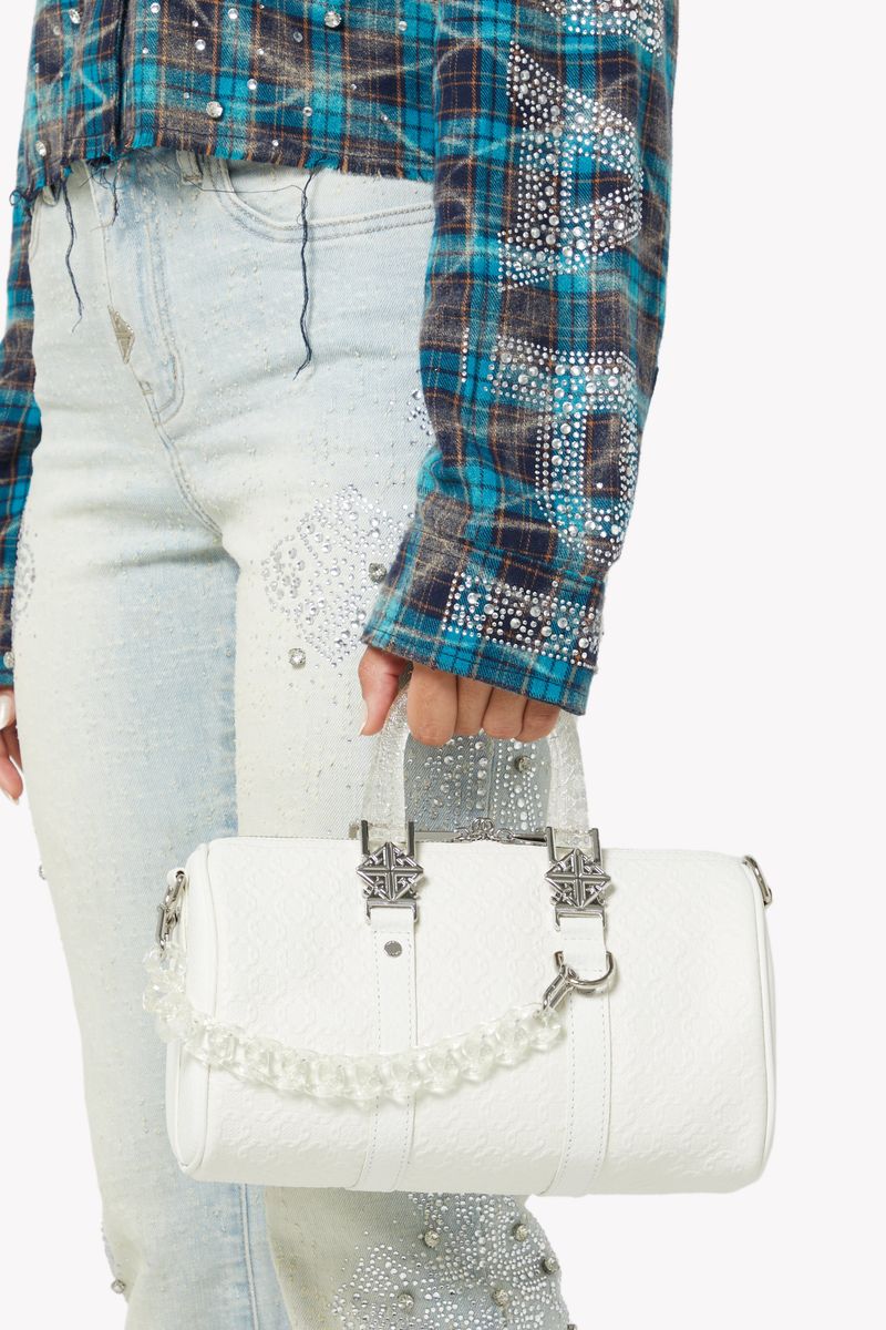 Soltanto Japan (ft ) Pearl White Mini Duffle Bag