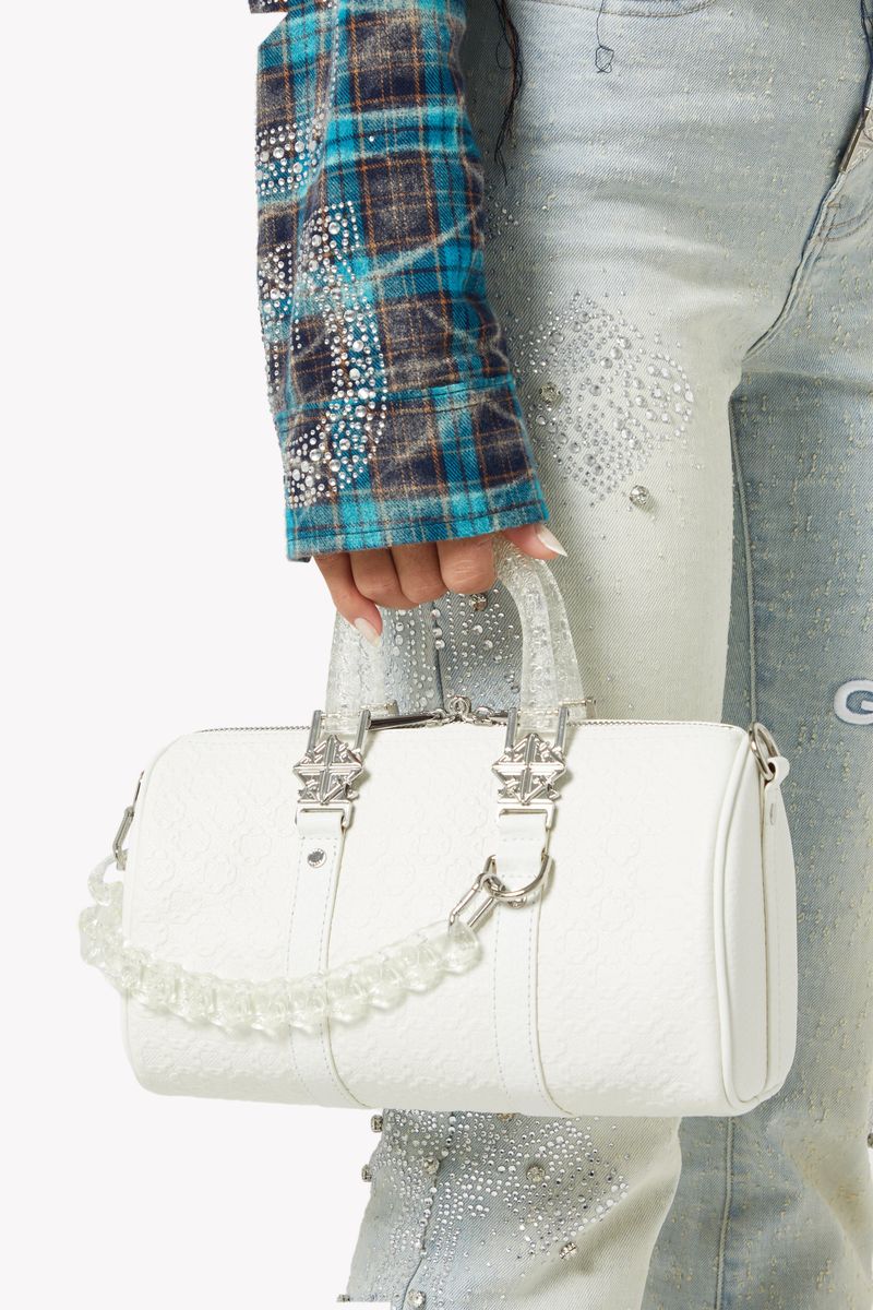 Soltanto Japan (ft ) Pearl White Mini Duffle Bag