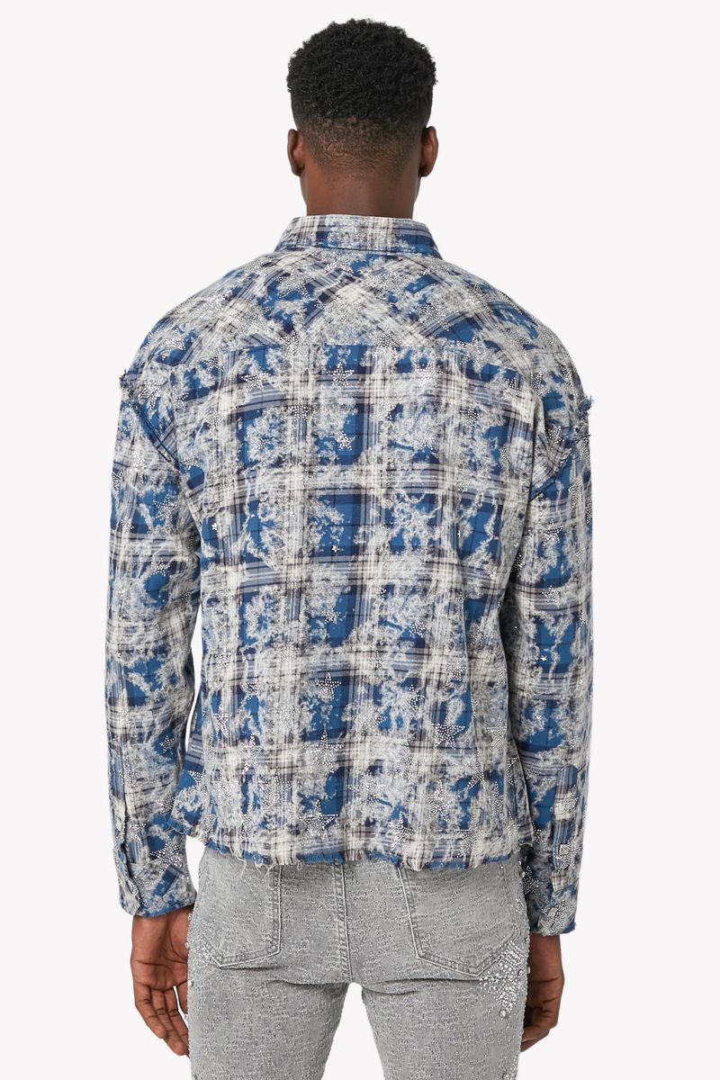 Vintage Blue Stars Flannel x Soltanto Japan