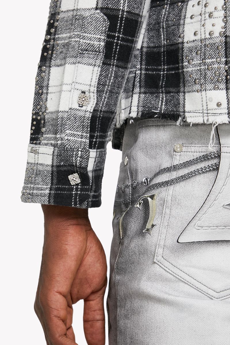 Cloud Grey Stars Flannel x Soltanto Japan