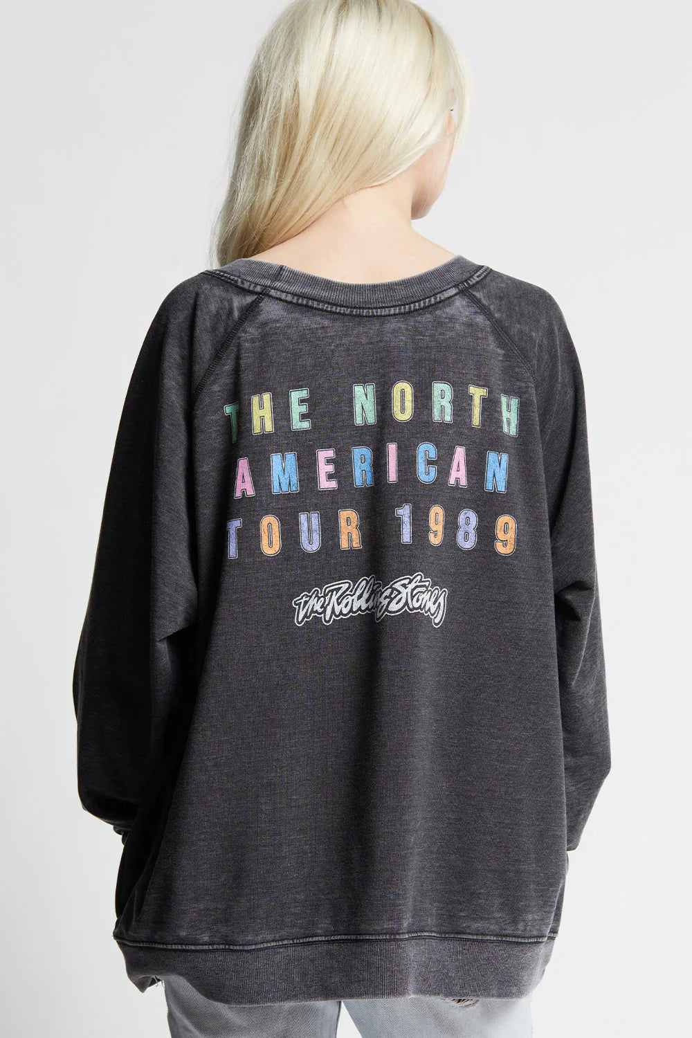 The Rolling Stones Steel Wheels Tour Oversized Graphic Sweatshirt