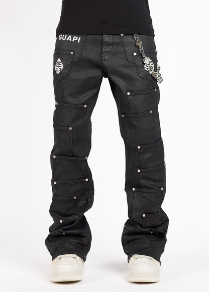 Obsidian Black Dice Flared Denim (ft) Soltanto Japan