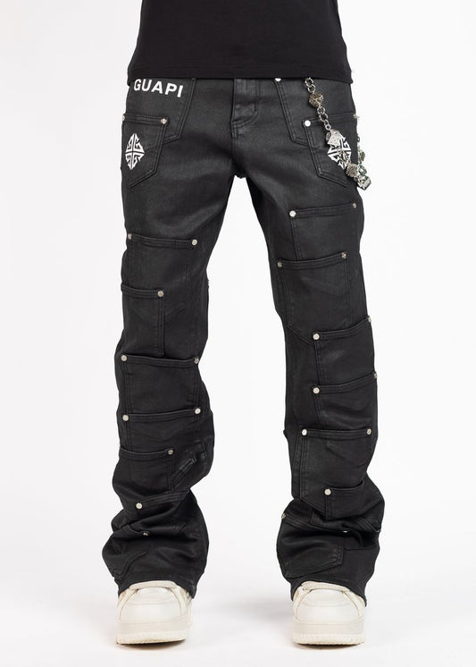 Obsidian Black Dice Flared Denim (ft) Soltanto Japan