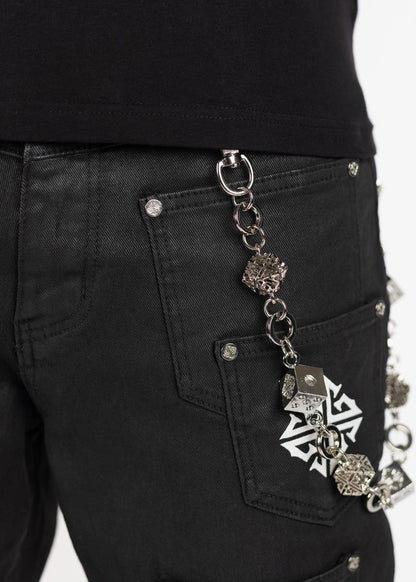 Obsidian Black Dice Flared Denim (ft) Soltanto Japan