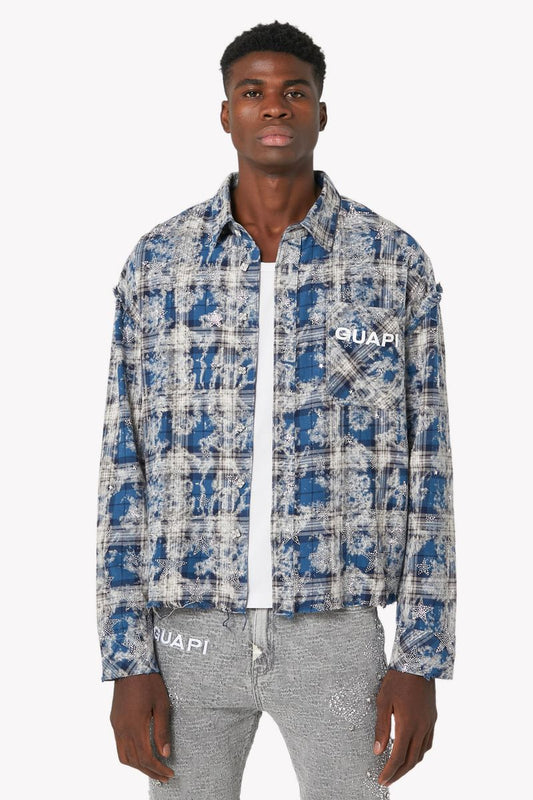 Vintage Blue Stars Flannel x Soltanto Japan