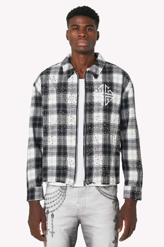 Cloud Grey Stars Flannel x Soltanto Japan