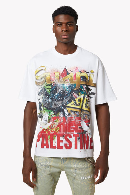 White Free Palestine Tee x Soltanto Japan