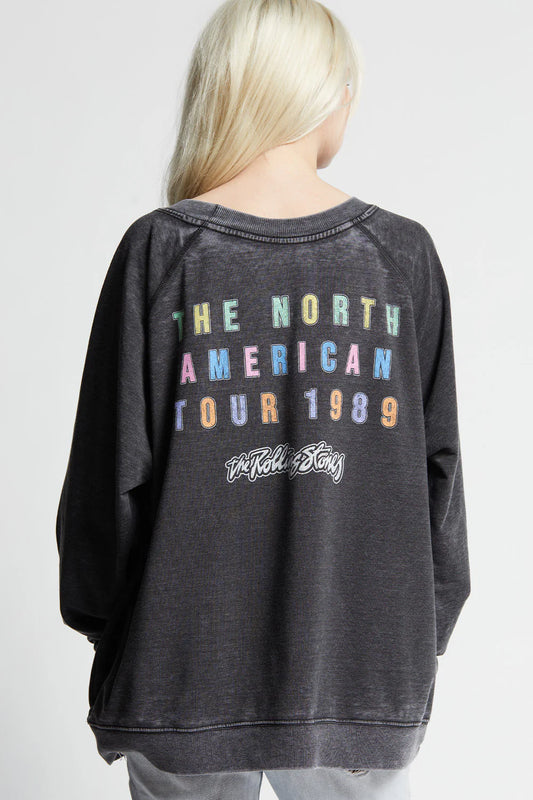 The Rolling Stones Steel Wheels Tour Oversized Graphic Sweatshirt